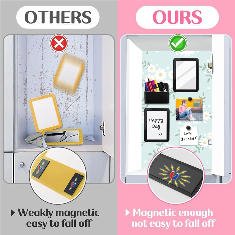 컴팩트 로커 액세서리 키트-소녀 학교 용품으로 돌아 가기, 자기 화이트 보드 미러 건식 지우기 마커 홀더 및 학교 용품