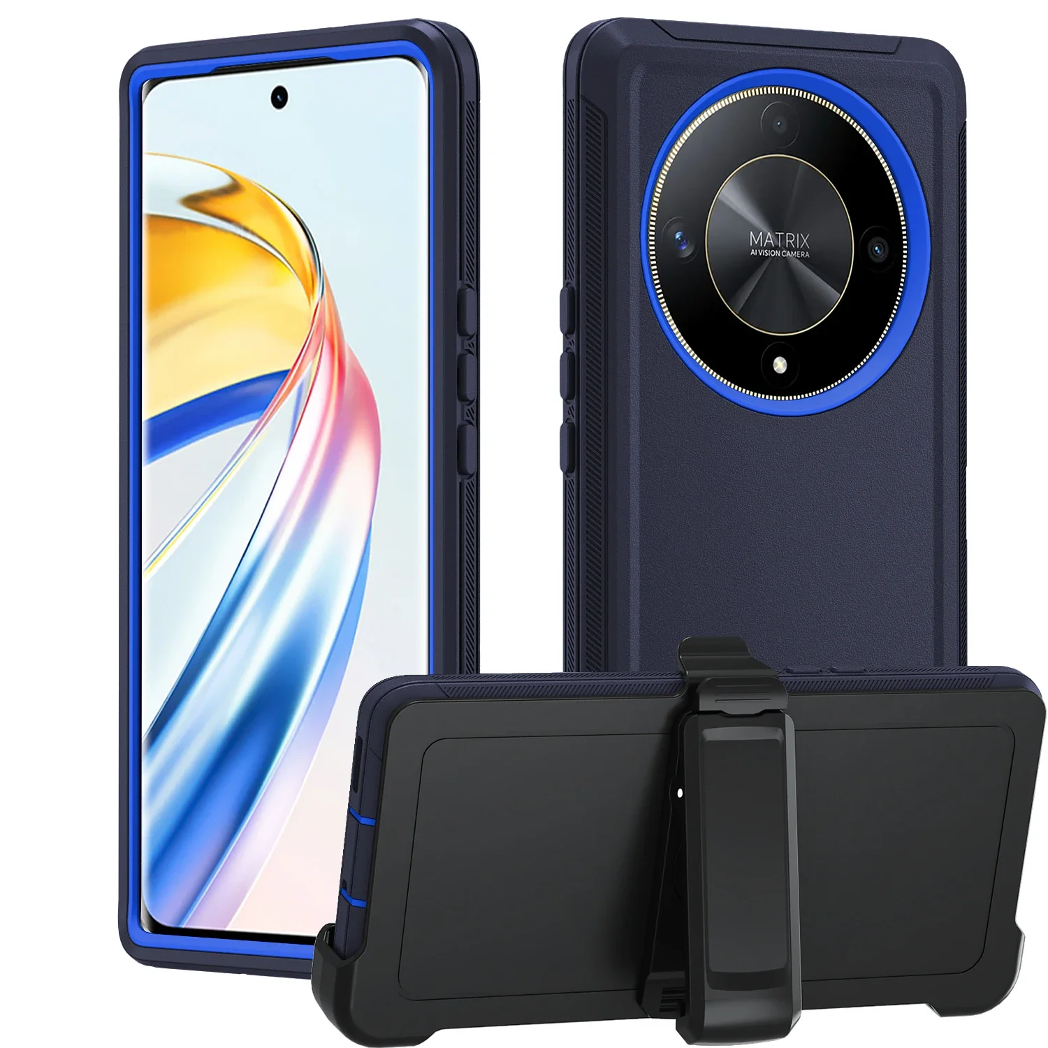 Premium 3-in-1 Protective Armor Box Case with Belt Clip