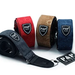 Adjustable Guitar Strap Universal Vintage Widening Acoustic Electric Guitar Bass Denim Cotton Belts Instrument Accessories