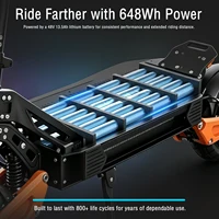 Trottinette électrique JUICEASE C67Lite, batterie haute capacité 48V13.5Ah, moteur puissant, autonomie de 50 km, pneus larges de 10 pouces, tout-terrain, avec absorption des chocs. 3