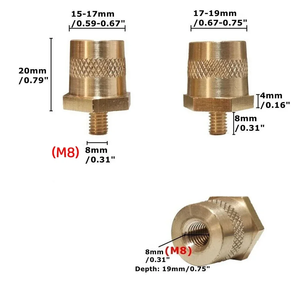 Connectors Battery Terminal Cars For Automobiles Kits M8 Nuts Post Adapter RV Set Stud Screws 1 Pair Accessories