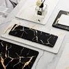 European Ceramic Storage Tray Marble Texture Wedding Center Cake Organizer Afternoon Tea Desktop Dessert Trays Home Decoration 1