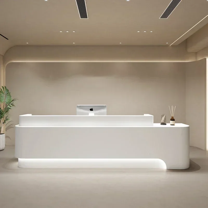 Checkout Front Desk Reception Counter Office Podium Desk reception desk storage acrylic podium Beauty Salon Spa Luxury Comptoir De Caisse Boutique Shop Furniture