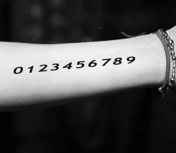 10pcs/set Temporary Tattoo Sticker Alphabet Letter Words Waterproof Fake Tatoo Women Men DIY Body Art Tatuajes Temporales Tatuaz