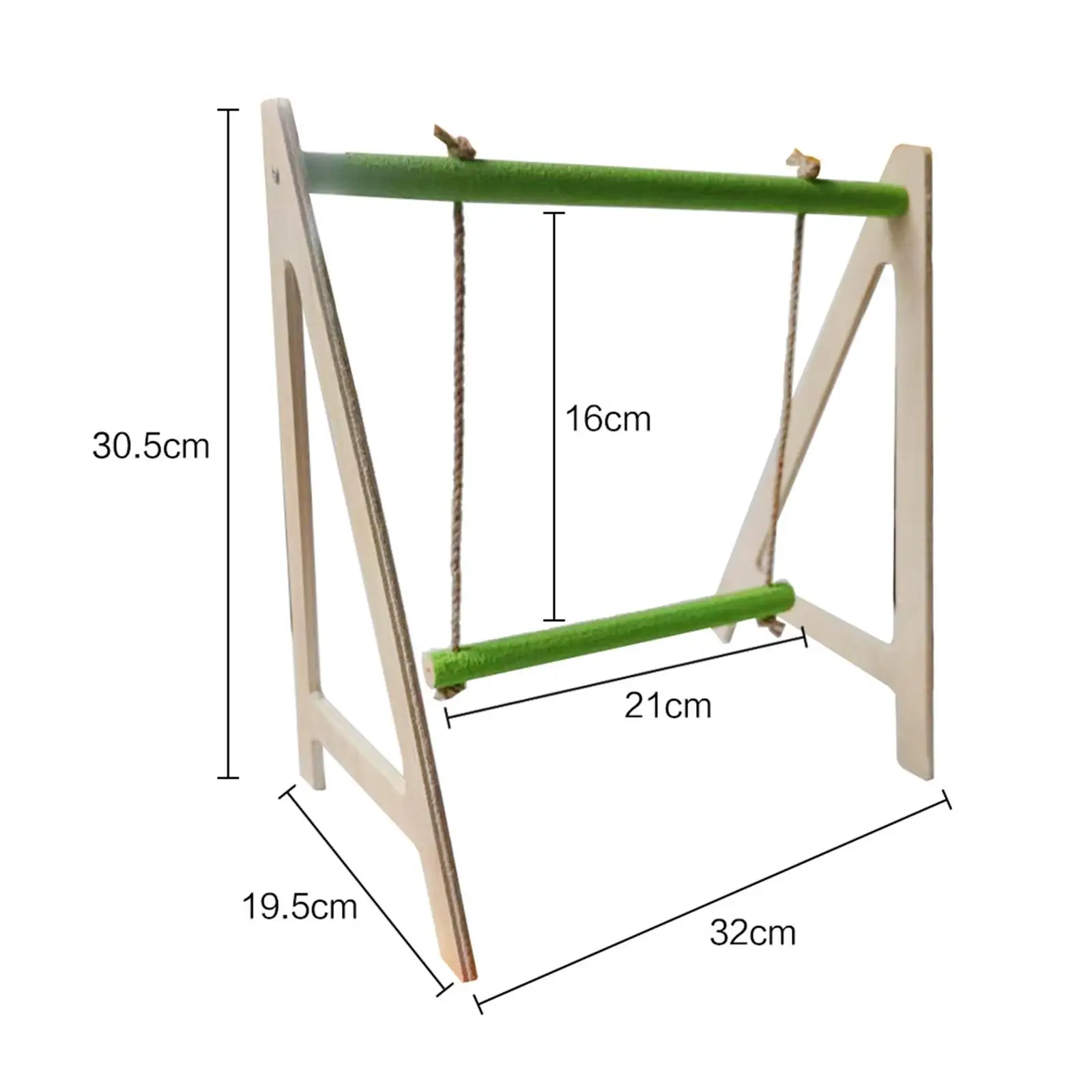 Bird Parrot Hammock Perch Rest and Play Parrot Play Stand Wooden Parrot Chewing Toy for Budgies Cockatoo Conure Parakeet