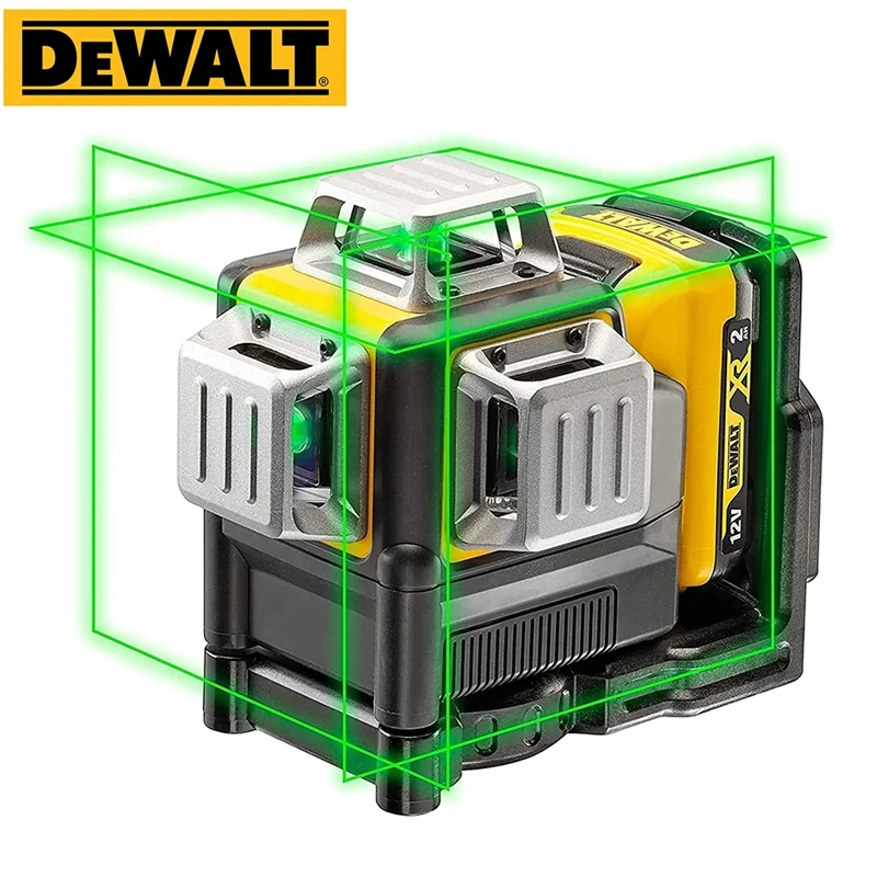 Batteria Al Litio Da Esterno 12V Con Livello Laser Di Linea Dewalt Dw089Lg12 Con 3 Lati * Luce Verde Orizzontale Verticale A 360 Gradi