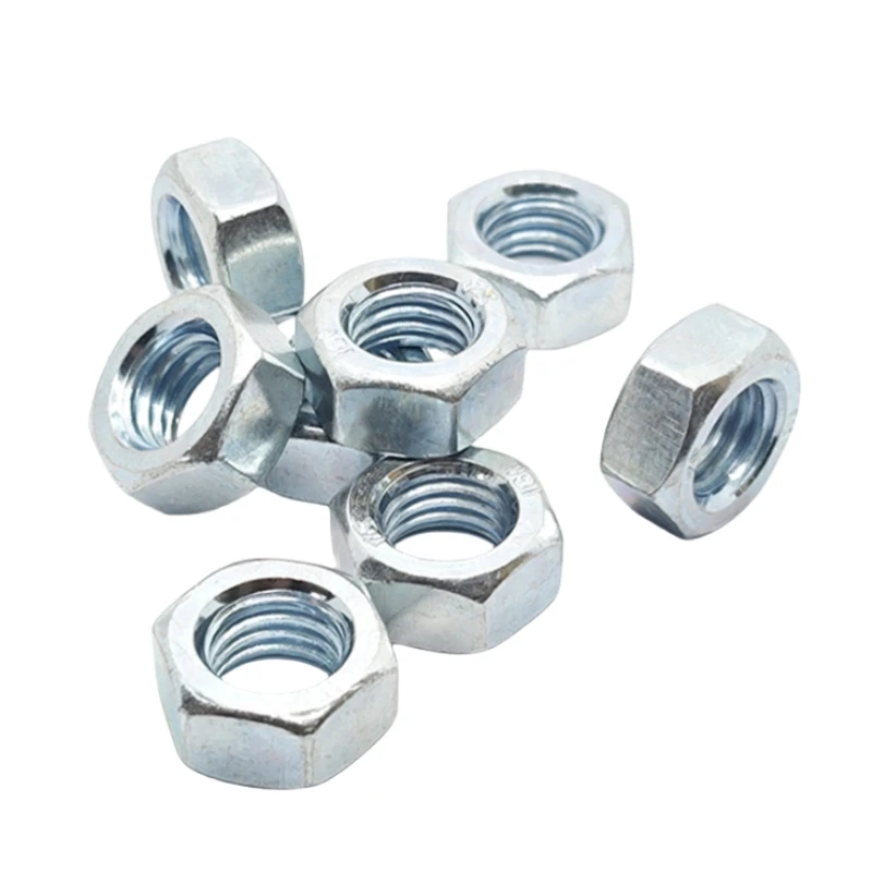 100pcs/lot Metric thread DIN934 M2-M6 Steel Hex Nuts