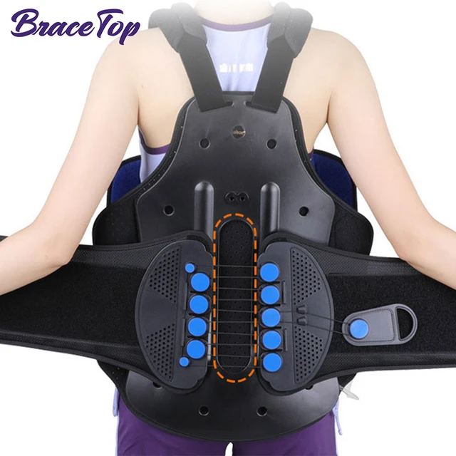 TLSO Thoracic Full Back Brace, Treat Kyphosis, Compression Fractures, Upper  Spine Injuries,Post Surgery with Hard Lumbar Support - AliExpress