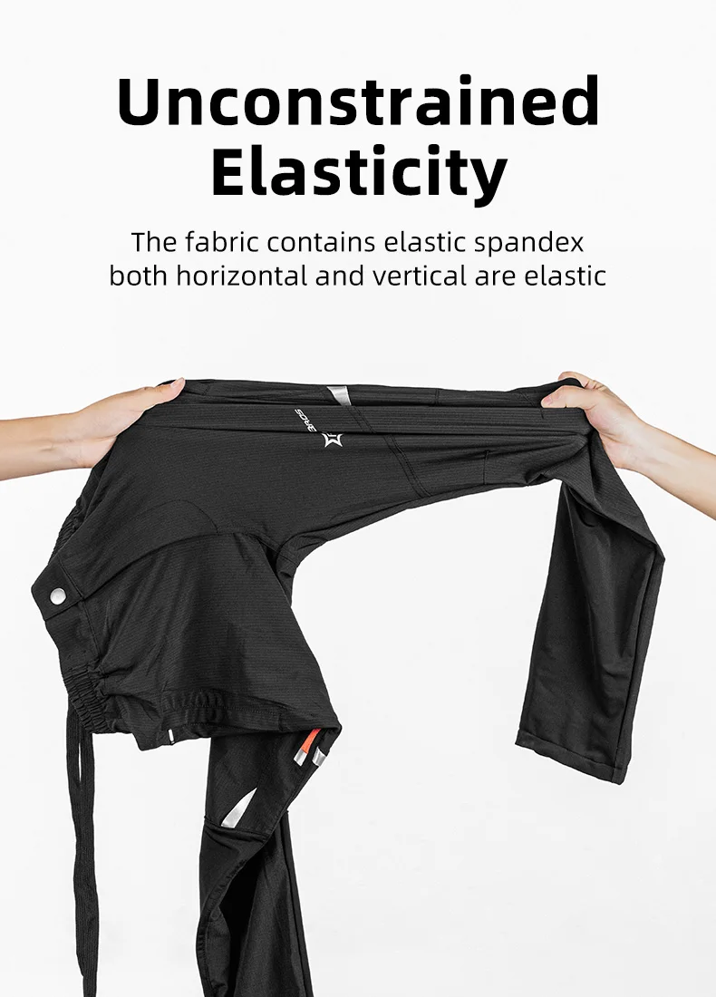 ROCKBROS Spring Autumn Cycling Pants Lightweight High Elastic Trousers Breathable Full Length Pants Men Outdoor Sports Pants