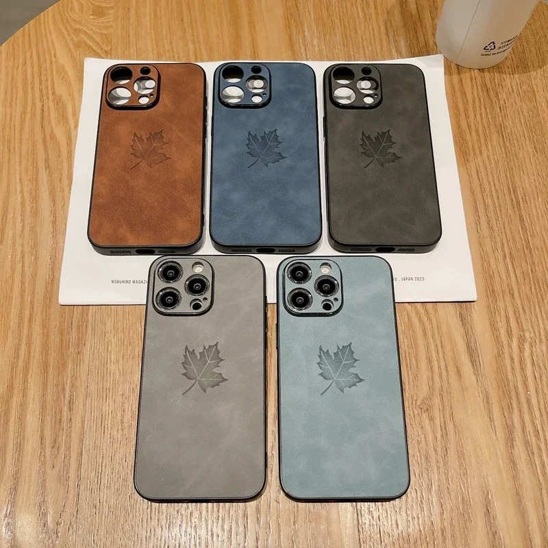 Elegant Cortex Leaf Matte Phone Case - Luxury Bumper Back Cover