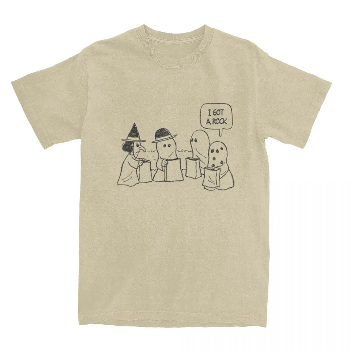 thumbnail image 1 of Camisetas para hombre y mujer, Snoopy, Peanuts, Halloween, Charlie Brown, I Got A Rock, camisetas de algodón, camisetas de manga corta, cuello redondo, ropa 6XL, 1 of 5