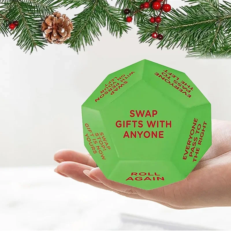 Exchange Dice Game,Santa Swap Gift Exchange Dice,Christmas Party Gift Exchange Dice,Christmas Group Party Game,12 Different Side 2
