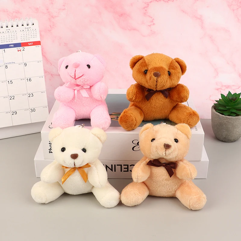 10CM Cute Teddy Bears Plush Toy Soft Stuffed Animals Bear Doll Car