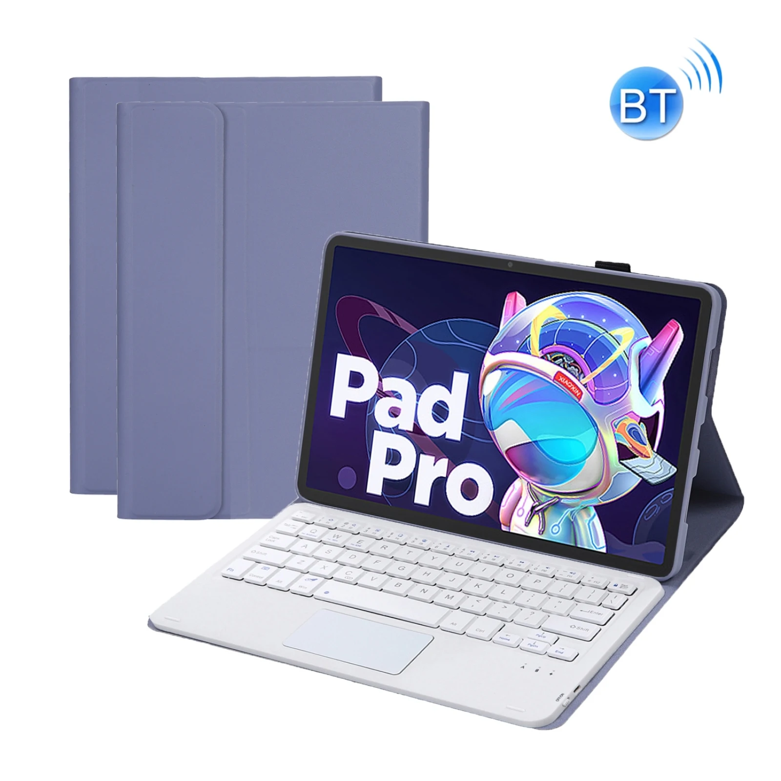 para Lenovo Xiaoxin Almofada 2023 10.6 Tab M10 Mais 10.6 3rd Gen 2023 Textura Teclado de Toque Bluetooth Case Tablet Couro do Plutônio