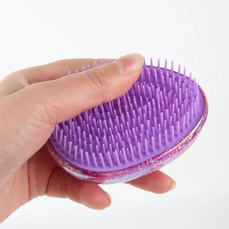 Hair Brush Comb Baby Hair Comb Soft Tangle Hair Brush Egg Shaped Detangling Brush Anti-knot Combs Hairdressing Comb Massage Comb Hair Care Baby Combs