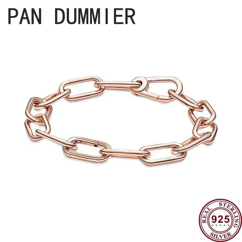 New Hot 925 Silver Me Series Pearl Chain Link Women's Me Logo Bracelet Suitable for Original High Quality DIY Charm Jewelry
