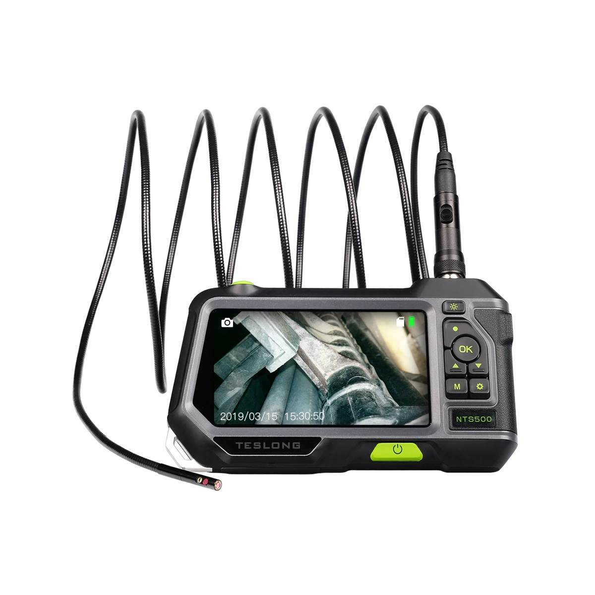 

Teslong Industrial 8mm Dual Lens Pipe Inspection With 5inch HD Screen Snake Auto Diagnostic Tools