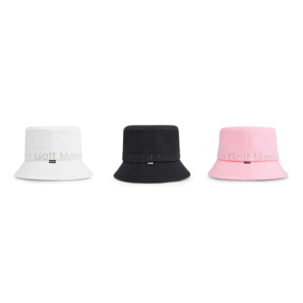 

PGM Women's Fisherman Hat Foldable Golf Hat Outdoor Sports UV Protection Sunshade Hat Inner Sweat Absorbing Band Design