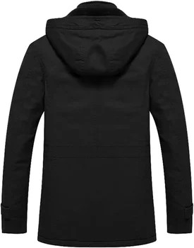 Fleece Lined Jacket Cotton Military Jackets Men's Winter New Hooded Parkas Overcoat Parkas New Men Thick Work Warm Cargo Coats 3