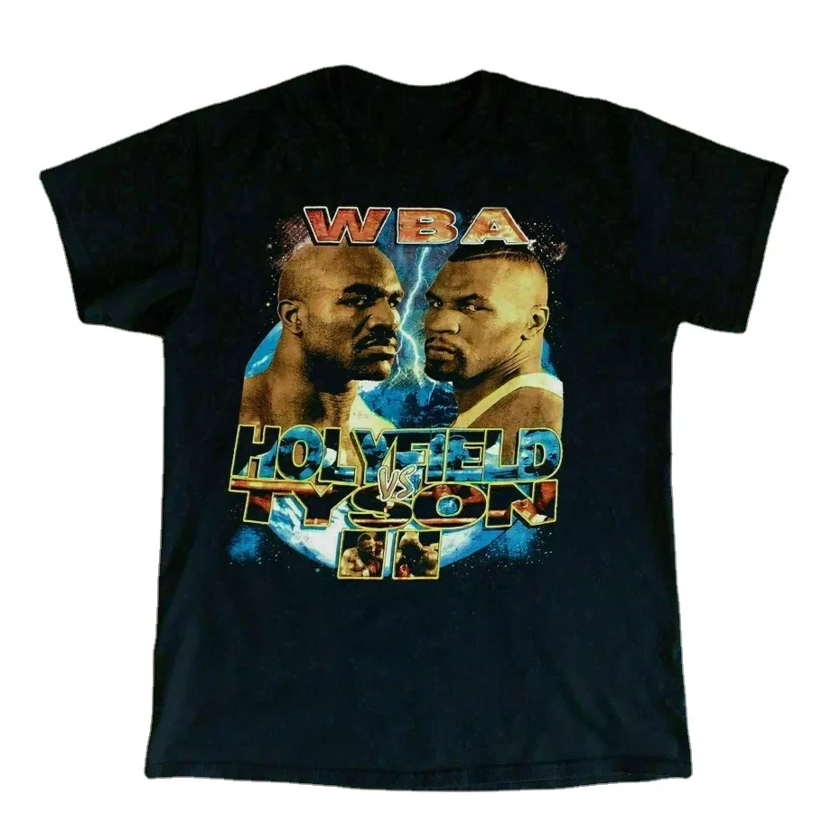 

Vintage Rare Mike Tyson Evander Holyfield 3d Printed T-shirt Men's Fashion O Neck Short Sleeve Oversized T-shirt