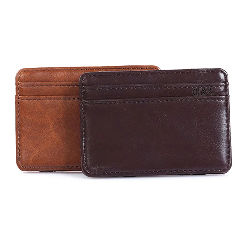 Fashion Men Slim Wallet Male Ultra Thin Short Men Magic Wallet Money Cash Card Holder Purse