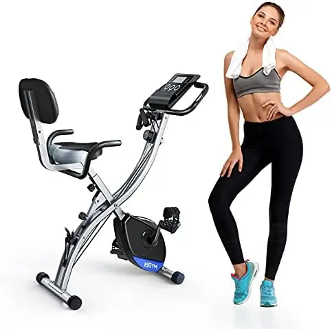 

Foldable Exercise Bike, Resistance 300 lb Capacity Stationary Bikes Indoor Cycling for Home Gym