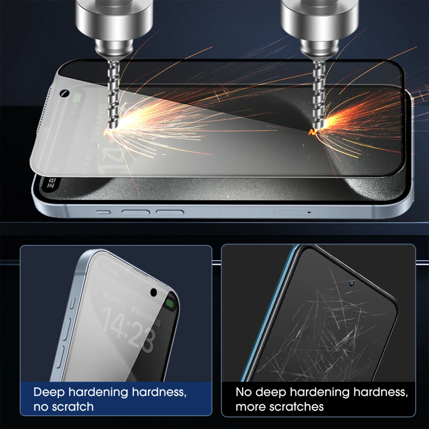 For iPhone 16 16Plus Pro Max Privacy Anti-Scratch Screen Protector Anti-Spy Tempered Glass Film Easy Installation for iPhone16