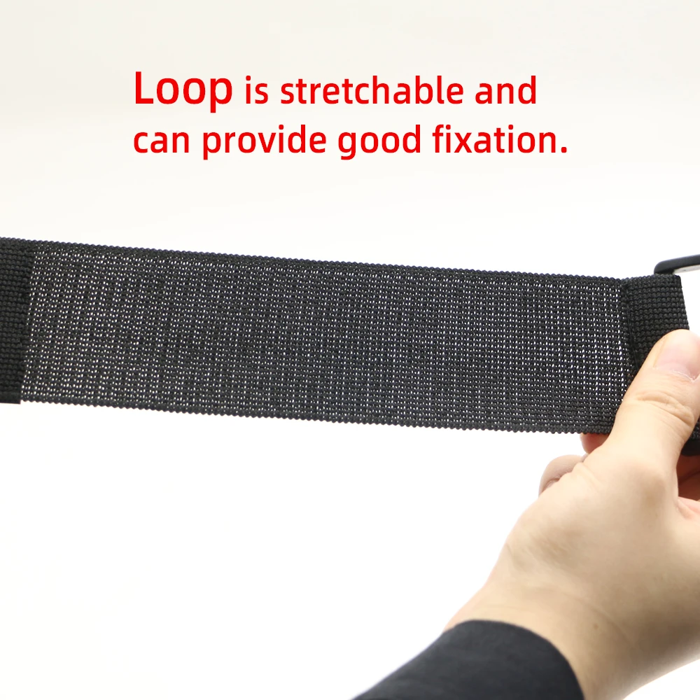 Elastisches Band mit Hakenschlaufe, anpassbare elastische umgekehrte Schnalle, Nylon-Kabelbinder, Riemen, klebriges Verschlussband, sportliches Klebeband – Detail 4