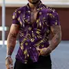 Hawaiian Shirt For Men 2024 3d Print Short Sleeve Blouse Beach Holiday Tops Summer Oversized Lapel Clothing Camisa Masculina 1