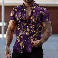 Hawaiian Shirt For Men 2024 3d Print Short Sleeve Blouse Beach Holiday Tops Summer Oversized Lapel Clothing Camisa Masculina 1