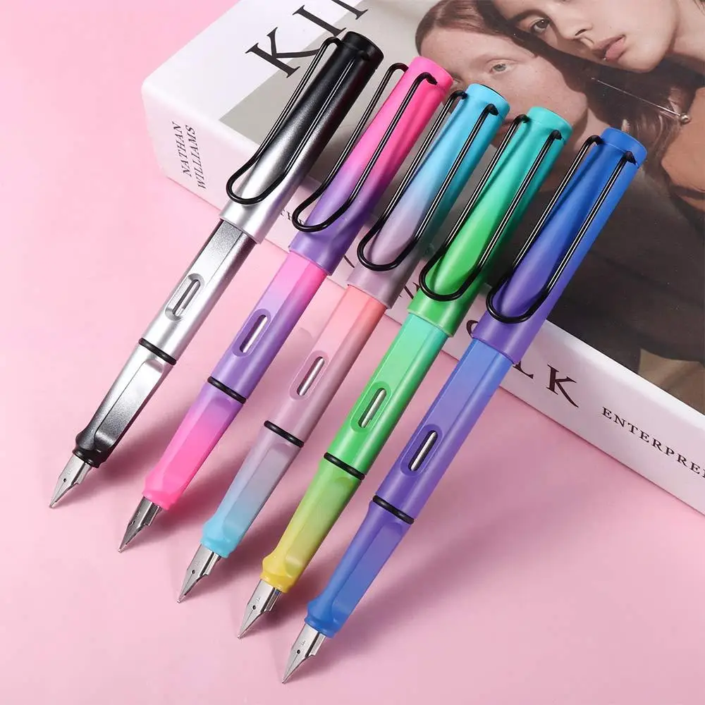 

Colors Ink Nibs Writing Supplies Replaceable ink Business Office School Stationery Gradient Pen Calligraphy Pen Fountain Pen