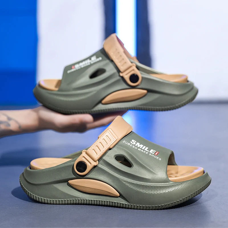 Thick Soft Clogs Men Casual Shoes Men Women Home Slippers Fashion New Men's Slippers Outdoor Sandals Beach Comfortable Slides