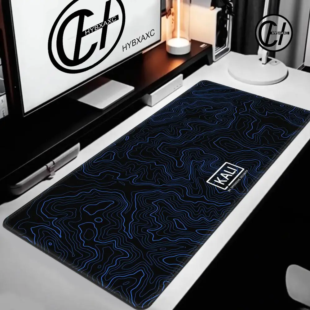 Tapis De Souris Gaming XXL 1200x600mm - Noir, Blanc, Violet, Surface Lisse, Base Antidérapante, Bords Cousus