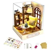 DIY Miniature Dollhouses Mini House Model Kits with Furniture and Led Lights 2