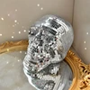 Reflective Mirrored Skull Head Ornament Hanging Chain Discos Balls Pendants for Halloween Parties and Unique Home Decors 3