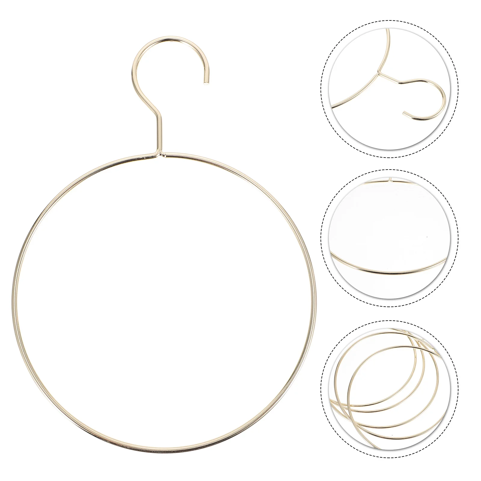 

Adults' Hangers Wardrobe Clothes Hanging Racks Fashion Home Wall Mounted Drying Gold Curtain Rings