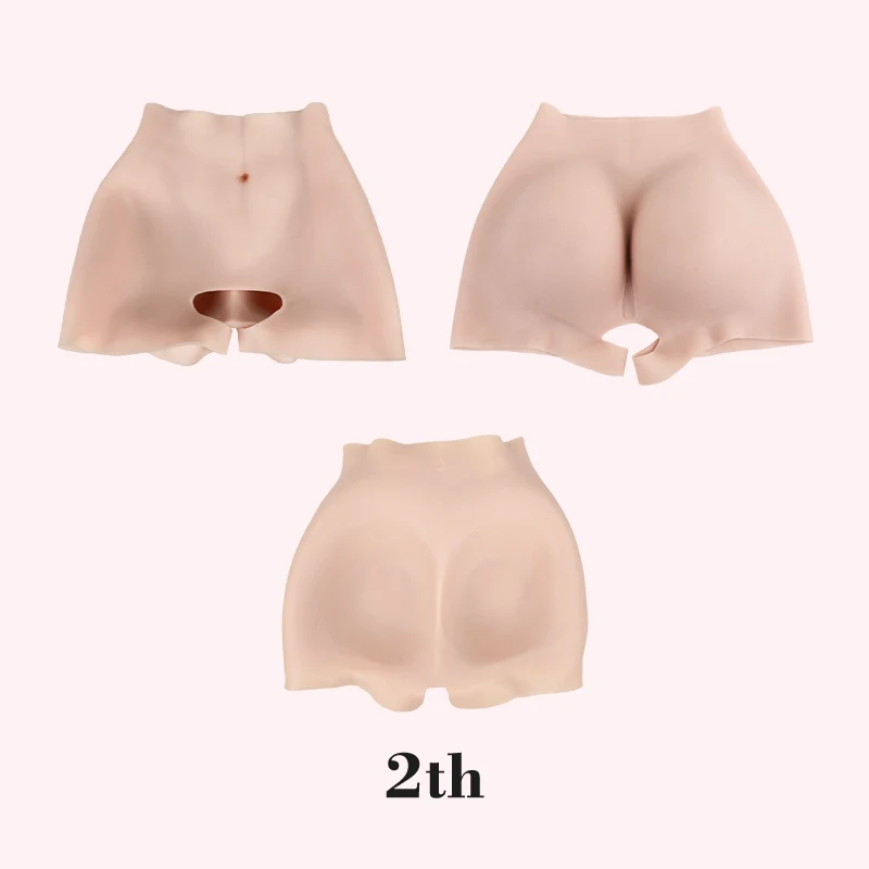 KUMIHO 가짜 엉덩이 2cm 실리콘 패딩 엉덩이 리프터 팬티, 오픈 가랑이 시시 엉덩이 인핸서, 큰 엉덩이 실리콘 셰이퍼 속옷