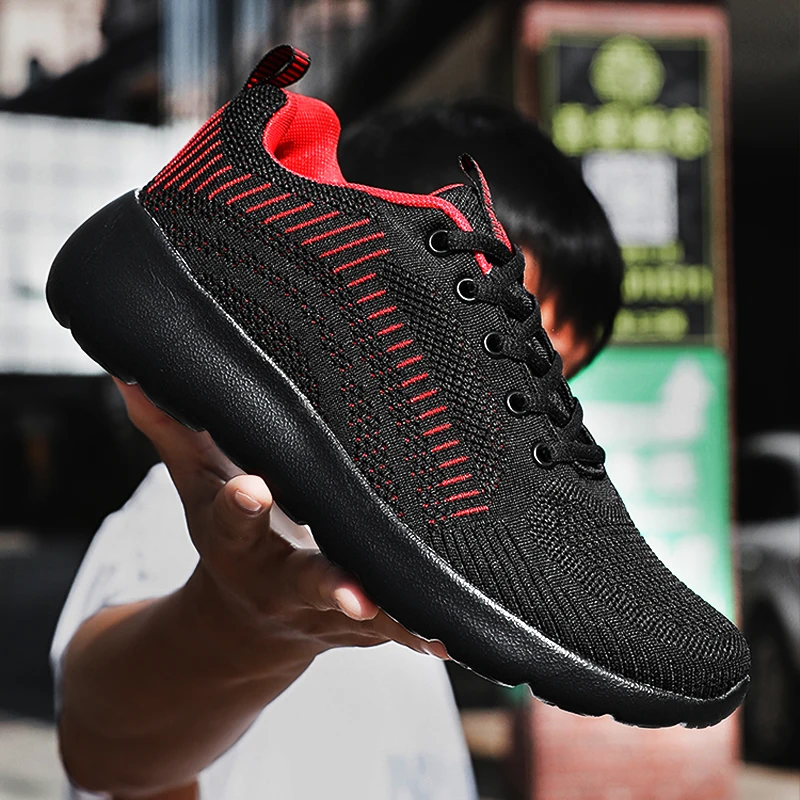 

Lightweight Men Casual Sneakers Breathable Male Sports Shoes Outdoor Soft Men's Tennis Lace Up Casual Shoes 39-45 Free Shipping
