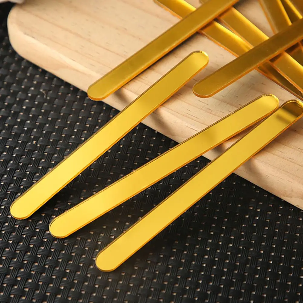 

50pcs Acrylic Ice Cream Sticks Reusable Popsicle Sticks Cakesicle kid DIY Dessert Stick DIY Ice Lollies multiuse summer Supplies