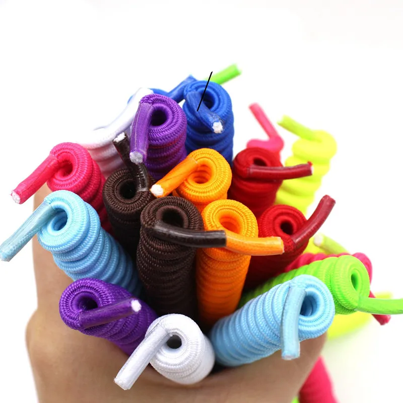 New 4MM Lazy No Tie Shoe Laces 12CM Spiral Spring Curly Stretch Shoelace Shoestrings for Elderly Children Casual Sneakers 1 Pair