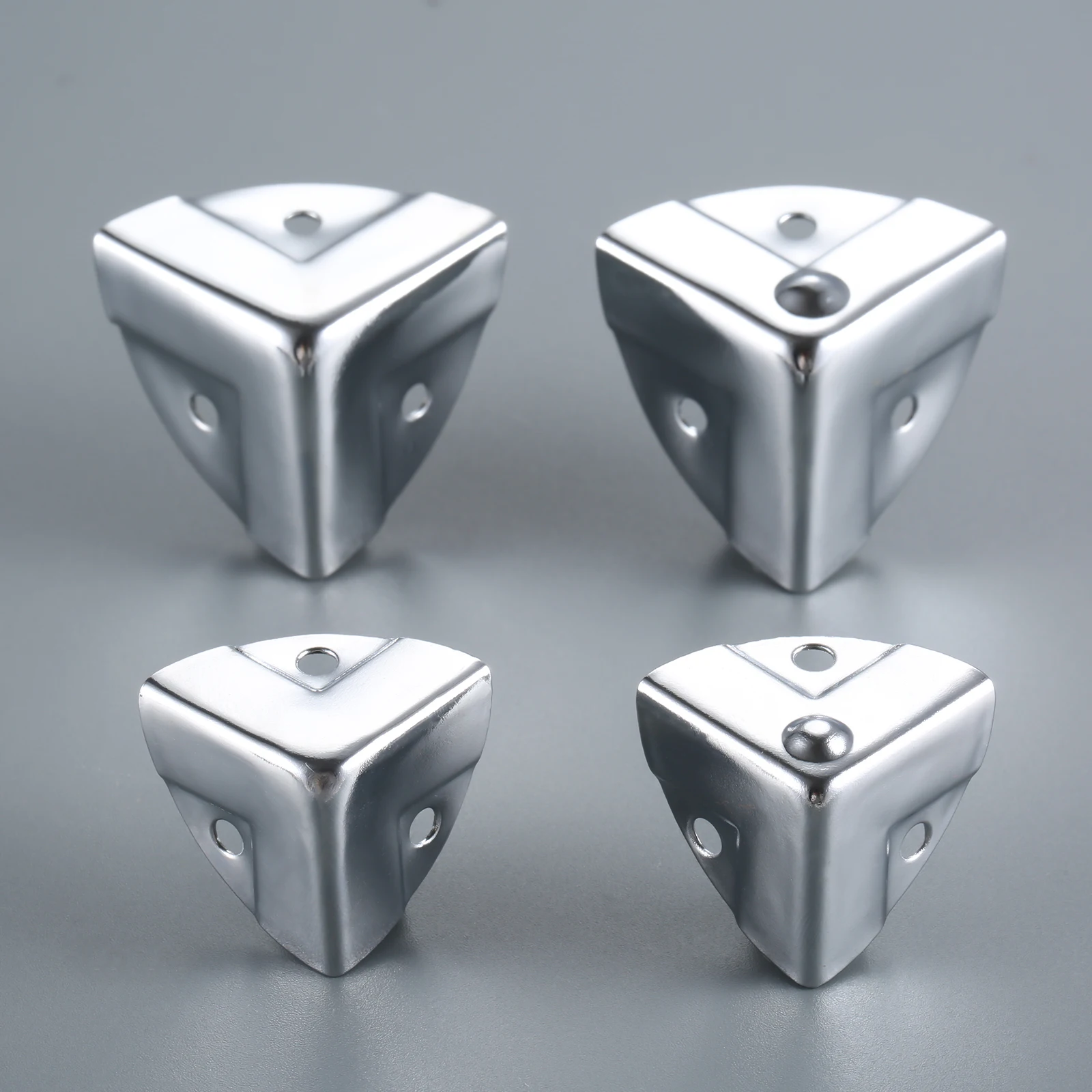 Metal decorative protectors 8pcs 23mm/28mm Metal Box Corners Protector Triangle Scalloped Code Pressed Bumps Decor Luggage Aluminum Suitcase Toolbox Speaker
