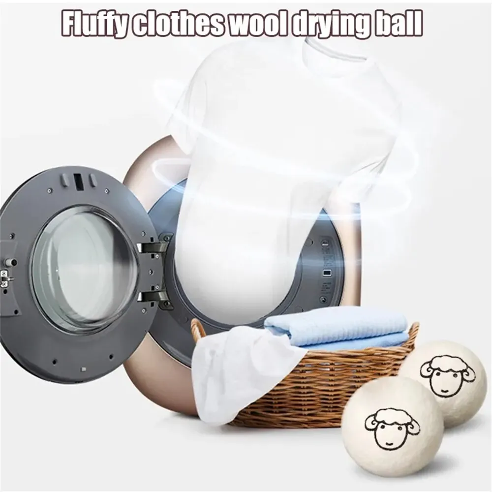 Laundry Ball 3Pcs Wool Drying Antistatic Special Anti-winding Household Drying Reusable Washing Machine Parts 6cm