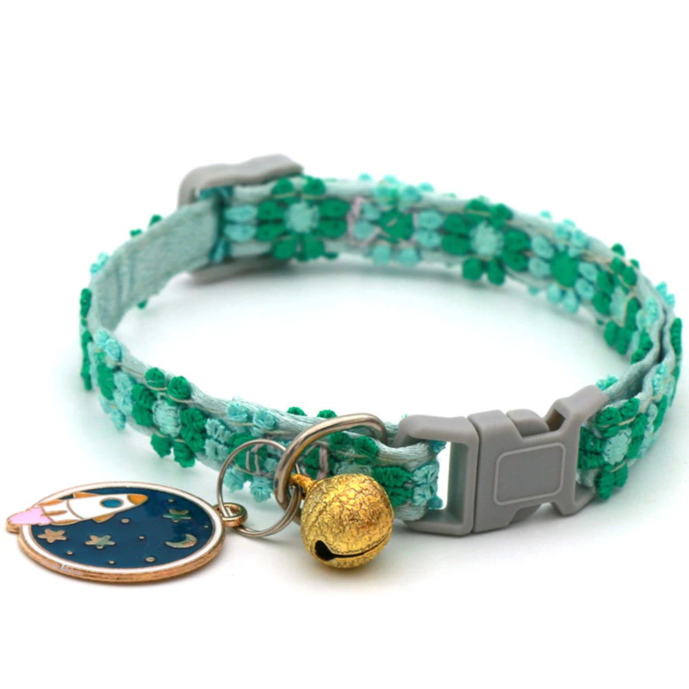 Cat Collar Dog Accessories Puppy Necklace Kitten Collar with Bell Adjustable Buckle Lace dog collar pet collar