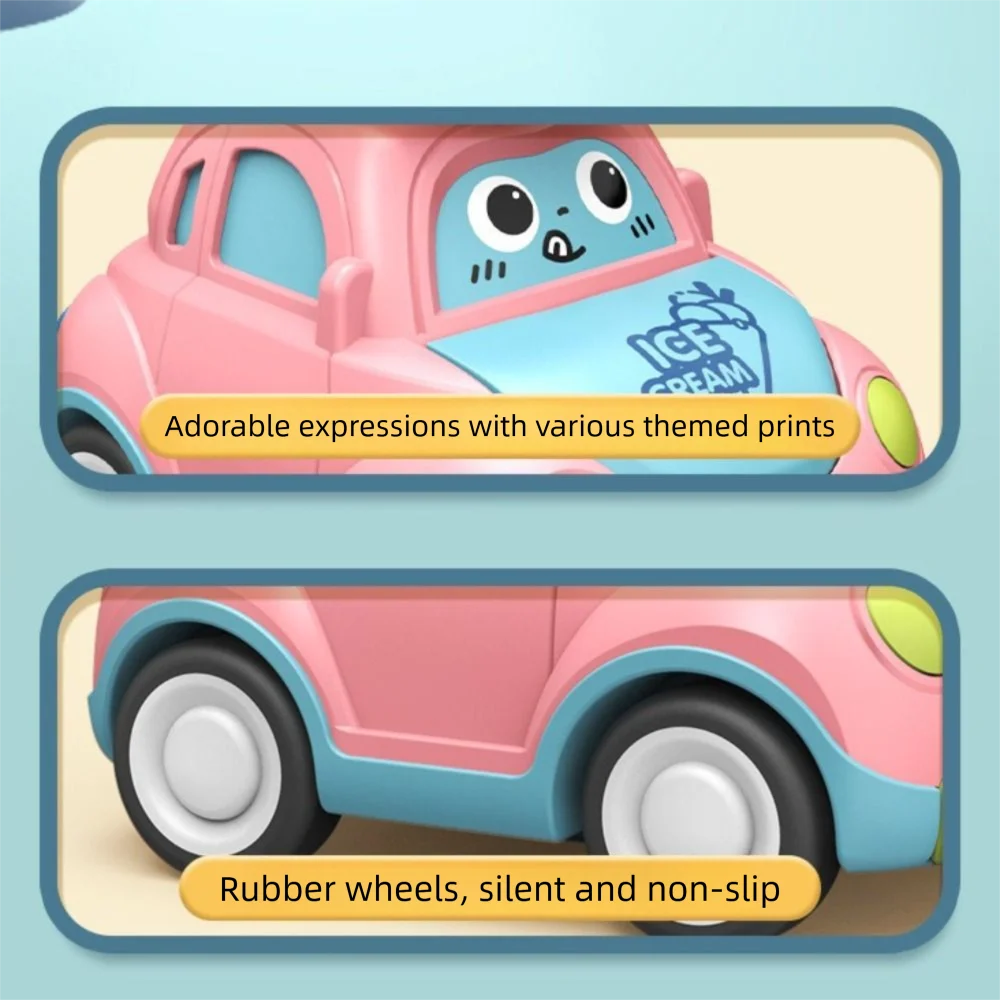 Kunststoff Cartoon Spielzeug Auto Mini Größe Zurückziehen Mechanismus Trägheit Zurückziehen Autos Trägheit Power Drücken Gehen Funktion – Detail 10