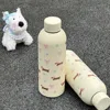500ML Insulated Cup with Bow Tie Sausage Dog Pattern, Dual Wall Car Mug, Small Mouth Stainless Steel Travel Thermos Bottle