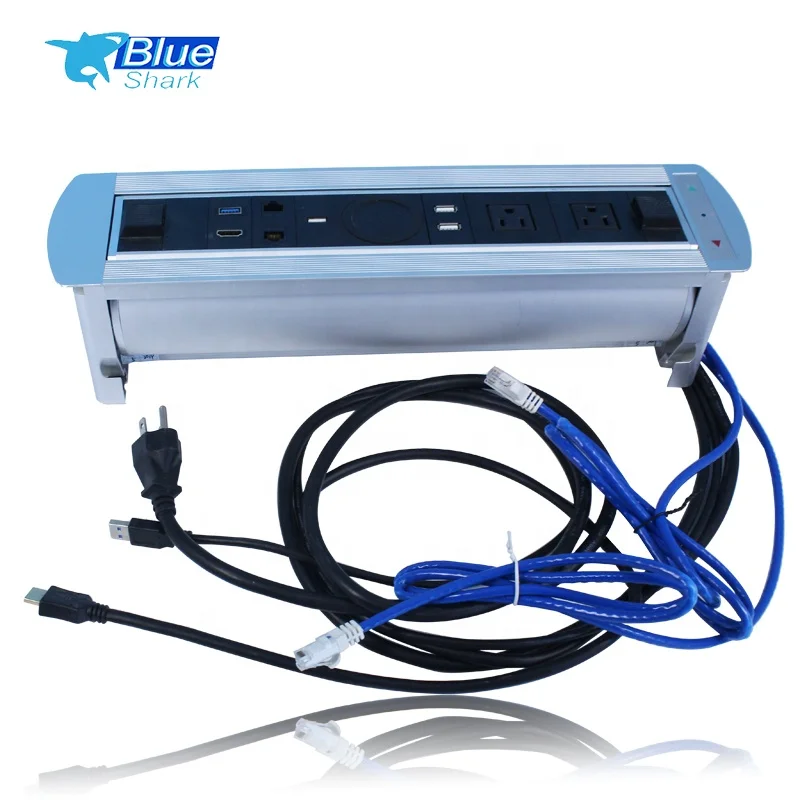 

electric rotary data socket with wireless charging Multifunction integrated for conference