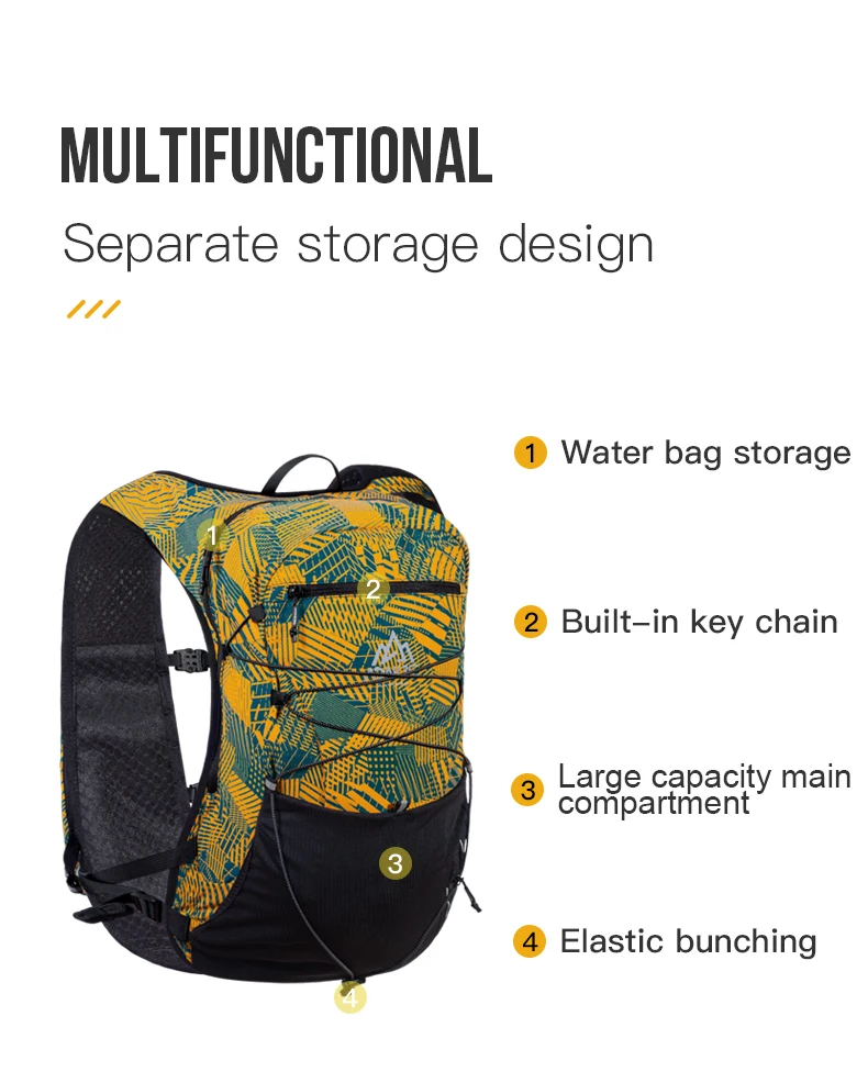 AONIJIE 12L Unisex Outdoor Hydration Off-Road Backpack 3
