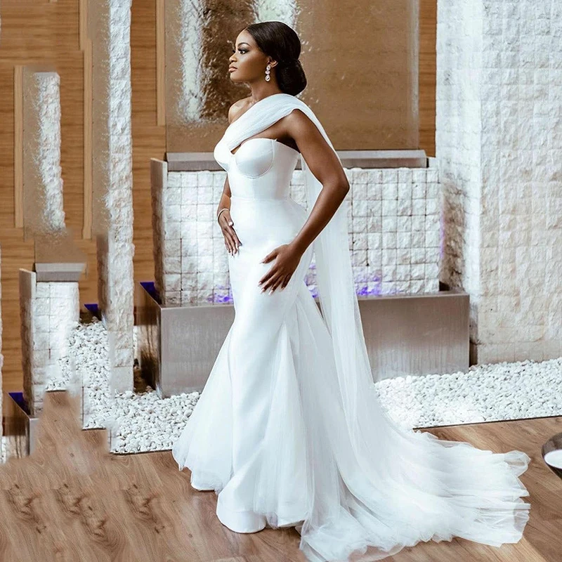 

Smileven Mermaid Wedding Dresses Beach Sweetheart Bride Dress Simple Boho Vestido De Noiva Wedding Bridal Gowns 2022