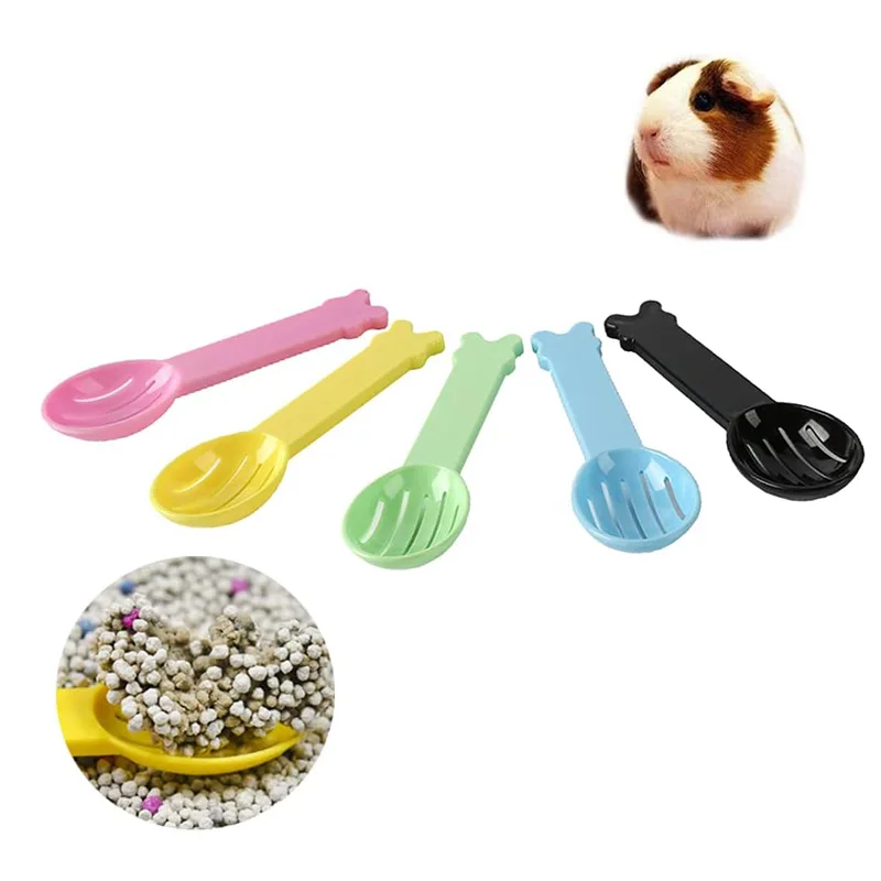 NA 10 stuks kattenschep hamster plastic poepschep kleine schep voor huisdieren voor reiniging in kleine kooien of smalle ruimtes
