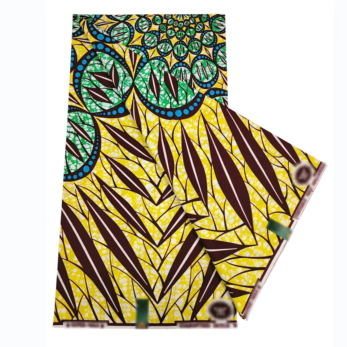 Wax African Fabrics Plant Pattern 6 Yards Dutch Super Wax Cotton Fabric Ankara Hollands 10W5